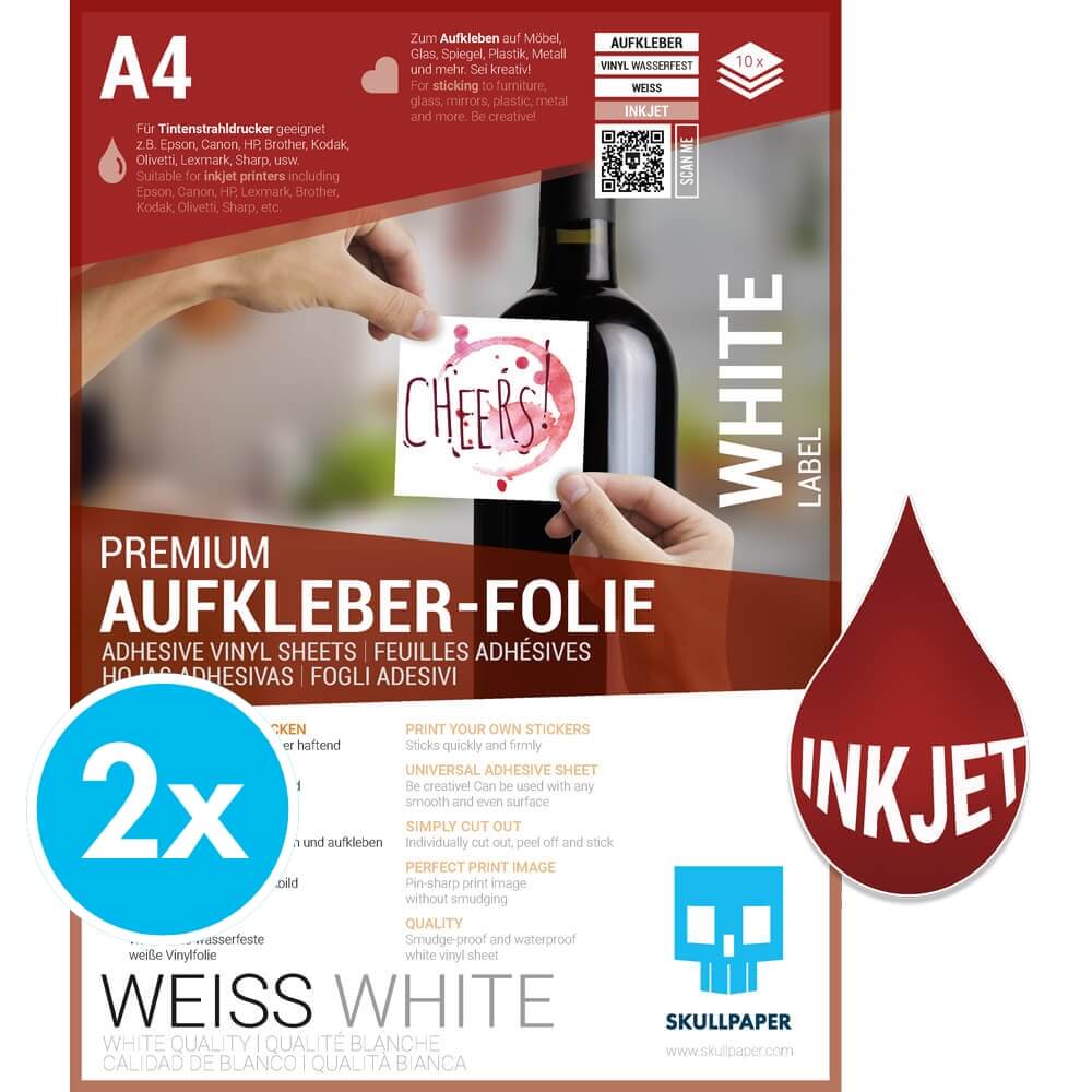 Sticker film white inkjet